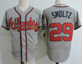 Custom Fan-Made John Smoltz Atlanta Braves #29 Grey Baseball Jersey