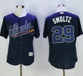 Custom Fan-Made John Smoltz Atlanta Braves #29 Blue Baseball Jersey