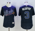 Custom Fan-Made Dale Murphy Atlanta Braves #3 Blue Baseball Jersey
