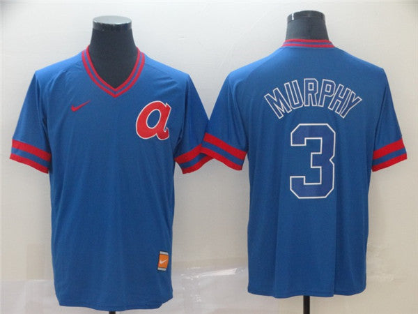 Custom Fan-Made Dale Murphy Atlanta Braves #3 Throwback Baseball Jersey