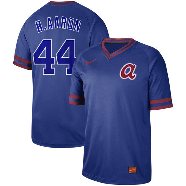 Custom Fan-Made Hank Aaron Atlanta Braves #44 Throwback Baseball Jersey