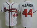 Custom Fan-Made Hank Aaron Atlanta Braves #44 White Baseball Jersey