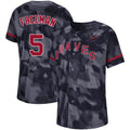 Custom Fan-Made Freddie Freeman Camo Atlanta Braves #5 Black Baseball Jersey