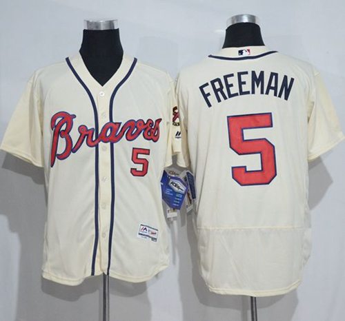Custom Fan-Made Freddie Freeman Atlanta Braves #5 Baseball Jersey