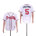 Custom Fan-Made Freddie Freeman Atlanta Braves #5 White Baseball Jersey