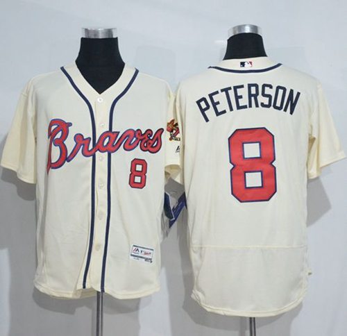 Custom Fan-Made Jace Peterson Atlanta Braves #8 Baseball Jersey