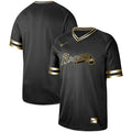 Custom Fan-Made Black Atlanta Braves Baseball Jersey Atlanta Braves Black Baseball Jersey