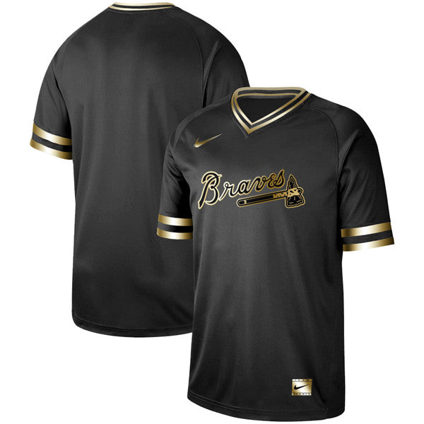 Custom Fan-Made Black Atlanta Braves Baseball Jersey Atlanta Braves Black Baseball Jersey