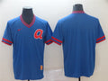 Custom Fan-Made Blue Throwback Atlanta Braves Baseball Jersey Atlanta Braves Blue Throwback Baseball Jersey