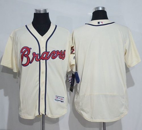 Custom Fan-Made Cream Atlanta Braves Baseball Jersey Atlanta Braves Baseball Jersey