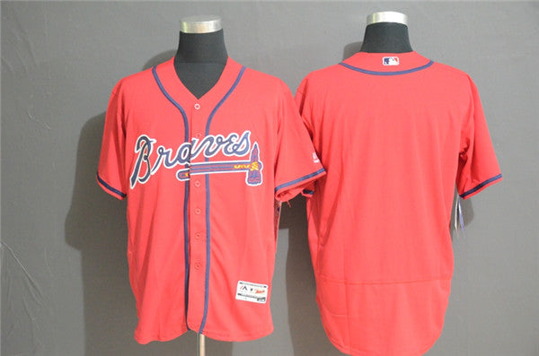 Custom Fan-Made Red Atlanta Braves Baseball Jersey Atlanta Braves Red Baseball Jersey