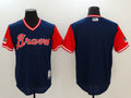 Custom Fan-Made Navy 2018 Atlanta Braves Baseball Jersey Atlanta Braves Navy 2018 Baseball Jersey