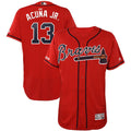 Custom Fan-Made Ronald Acuna Jr Scarlet Atlanta Braves Baseball Jersey Atlanta Braves Baseball Jersey
