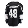 LA.Kings #48 Brendan Lemieux Fanatics Branded Home Breakaway Player Jersey Black Stitched American Hockey Jerseys