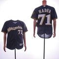 Custom Fan-Made Josh Hader Milwaukee Brewers #71 Navy Baseball Jersey