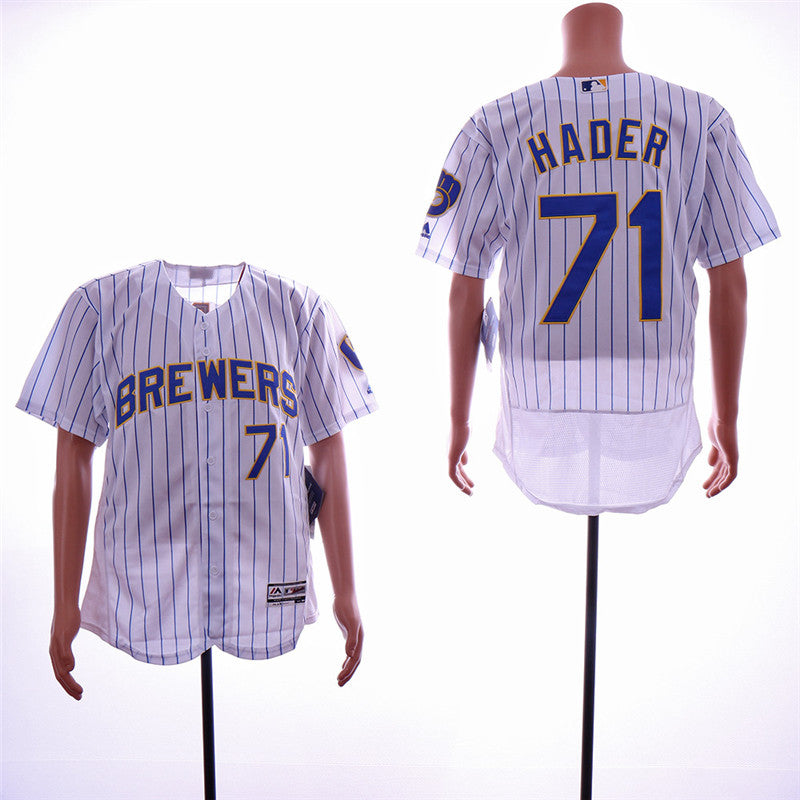 Custom Fan-Made Josh Hader Milwaukee Brewers #71 White Baseball Jersey
