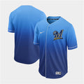 Custom Fan-Made Royal Milwaukee Brewers Baseball Jersey Milwaukee Brewers Baseball Jersey