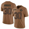 C.Panthers #30 Chuba Hubbard Player Brown Salute To Service Limited Football Jerseys