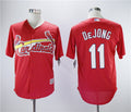 Custom Fan-Made Paul DeJong St. Louis Cardinals #11 Red Baseball Jersey