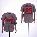 Custom Fan-Made Dexter Dowler St. Louis Cardinals #25 Grey Baseball Jersey