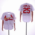 Custom Fan-Made Dexter Fowler St. Louis Cardinals #25 White Baseball Jersey