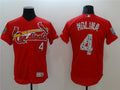 Custom Fan-Made Yadier Molina Spring Training St. Louis Cardinals #4 Red 2018 Baseball Jersey
