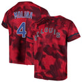 Custom Fan-Made Yadier Molina Camo St. Louis Cardinals #4 Red Baseball Jersey