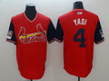 Custom Fan-Made Yadier Molina Yadi St. Louis Cardinals #4 Red 2018 Baseball Jersey