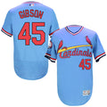 Custom Fan-Made Bob Gibson Cooperstown St. Louis Cardinals #45 Blue Baseball Jersey