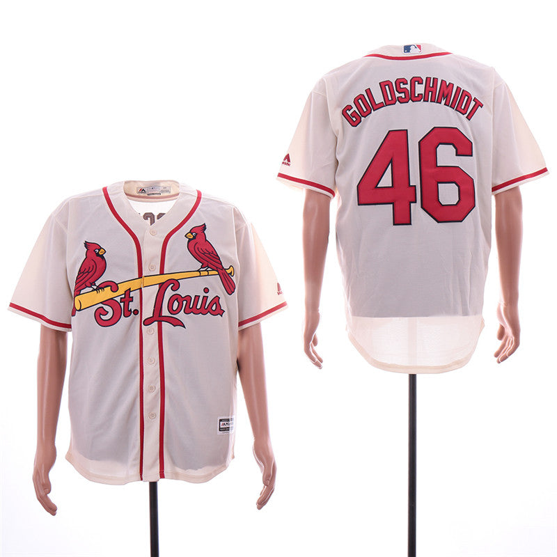 Custom Fan-Made Paul Goldschmidt St. Louis Cardinals #46 Baseball Jersey