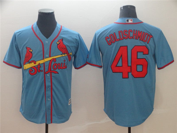 Custom Fan-Made Paul Goldschmidt St. Louis Cardinals #46 Blue Baseball Jersey