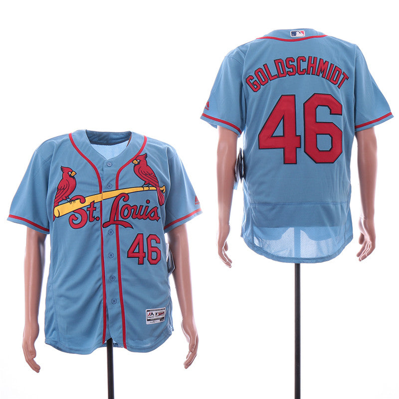 Custom Fan-Made Paul Goldschmidt St. Louis Cardinals #46 Blue Baseball Jersey