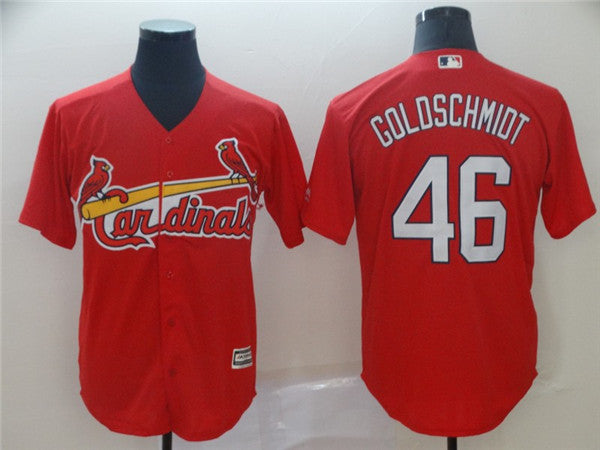 Custom Fan-Made Paul Goldschmidt St. Louis Cardinals #46 Red Baseball Jersey