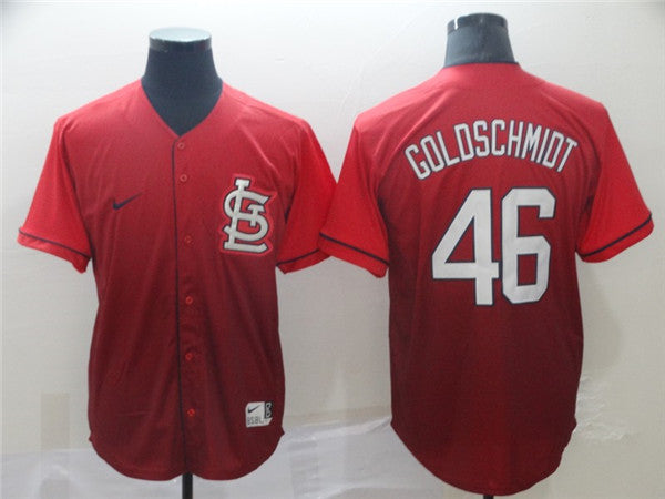 Custom Fan-Made Paul Goldschmidt St. Louis Cardinals #46 Red Baseball Jersey