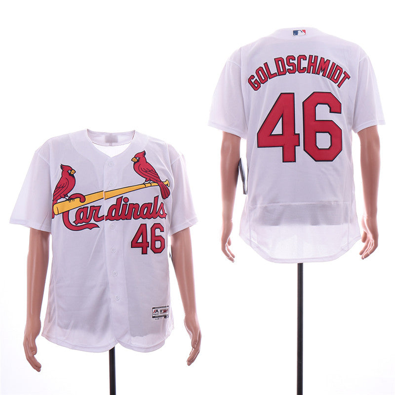 Custom Fan-Made Paul Goldschmidt St. Louis Cardinals #46 White Baseball Jersey
