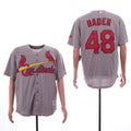 Custom Fan-Made Harrison Bader St. Louis Cardinals #48 Grey Baseball Jersey