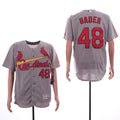 Custom Fan-Made Harrison Bader St. Louis Cardinals #48 Grey Baseball Jersey