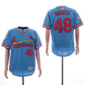 Custom Fan-Made Harrison Bader St. Louis Cardinals #48 Blue Baseball Jersey