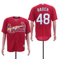 Custom Fan-Made Harrison Bader St. Louis Cardinals #48 Red Baseball Jersey