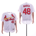 Custom Fan-Made Harrison Bader St. Louis Cardinals #48 White Baseball Jersey