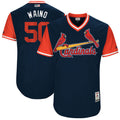 Custom Fan-Made Adam Wainwright Waino St. Louis Cardinals #50 Navy 2017 Baseball Jersey