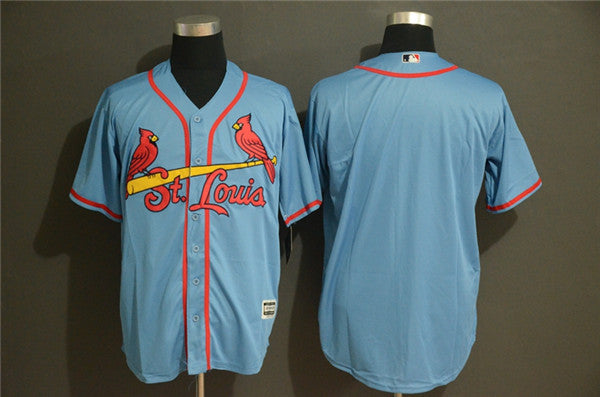 Custom Fan-Made Light Blue St. Louis Cardinals Baseball Jersey St. Louis Cardinals Blue Baseball Jersey