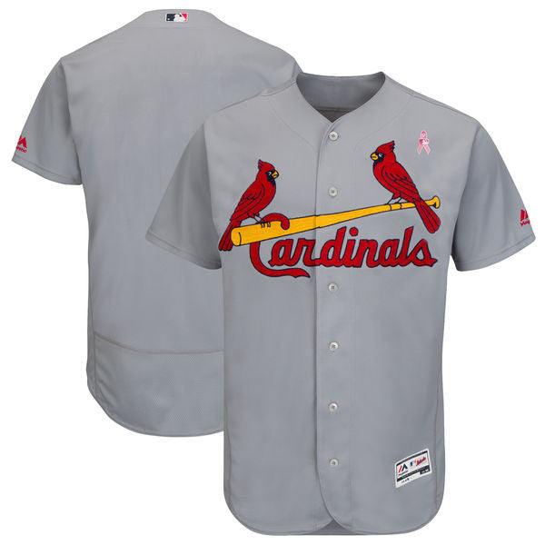 Custom Fan-Made Gray 2018 St. Louis Cardinals Baseball Jersey St. Louis Cardinals Grey 2018 Baseball Jersey