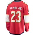 F.Panthers #23 Carter Verhaeghe Fanatics Branded Home Breakaway Jersey Red Stitched American Hockey Jerseys