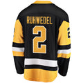 P.Penguins #2 Chad Ruhwedel Fanatics Branded Home Breakaway Player Jersey Black Stitched American Hockey Jerseys
