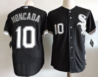 Custom Fan-Made Moncada Chicago White Sox #10 Black Baseball Jersey