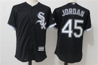 Custom Fan-Made Michael Jordan Chicago White Sox #45 Black Baseball Jersey