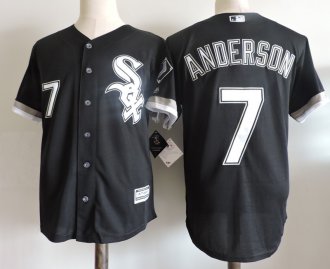 Custom Fan-Made Anderson Chicago White Sox #7 Black Baseball Jersey