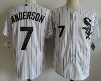 Custom Fan-Made Anderson Chicago White Sox #7 White Baseball Jersey