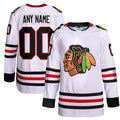 Custom White CHI Hockey Shirt Top